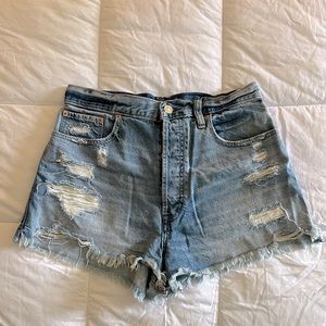 Abercrombie and Fitch Destroyed Jean Shorts